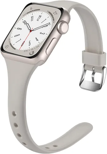 Miniatura 17 de Laffav correa delgada compatible con Apple Watch de 1.57 pulgadas, 1.49 pulgadas, 1.73 pulgadas, 1.65 pulgadas para mujeres y hombres, correa