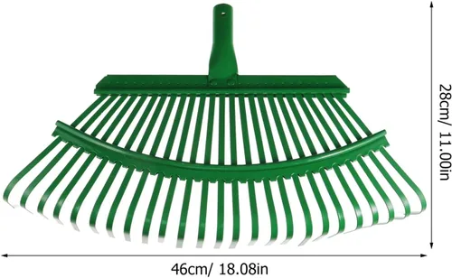 Miniatura 2 de NUOBESTY Rastrillo de hojas de jardín resistente dientes gruesos para nivelación de césped, herramienta eficiente de eliminación de hojas y césped
