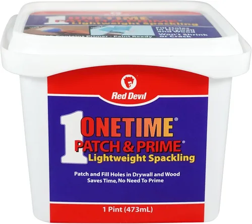 Red Devil 0540 ONETIME Patch & Prime Lightweight Spackling, 1 pinta, blanco, paquete de 1