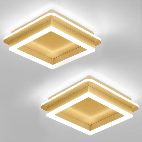 Miniatura 13 de CANEOE Luz de Pasillo Cuadrada de 24W, Moderna Luz de Techo LED de Montaje al Ras, Luces de Acrílico Blanco Cerca del Techo para Dormitorio Comedor