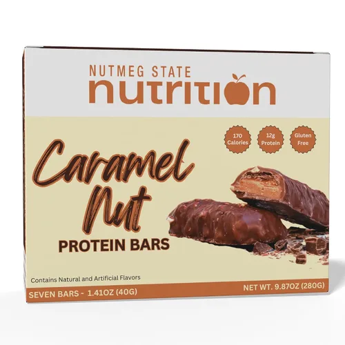 Miniatura 13 de Nutmeg State Nutrition - Barras altas en proteínas, sin gluten, bajas en calorías, ideales para dietas proteicas, 7 porciones por caja