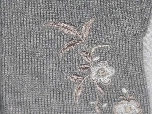 Miniatura 3 de LAUREN Ralph Lauren - Guantes largos para mujer diseño floral color gris