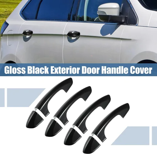 Miniatura 2 de X AUTOHAUX 4 piezas Cubierta de Moldura para Manija de Puerta Lateral Exterior de ABS para Ford Fusion Mondeo 2013-2019 para Ford Edge 2015-2022