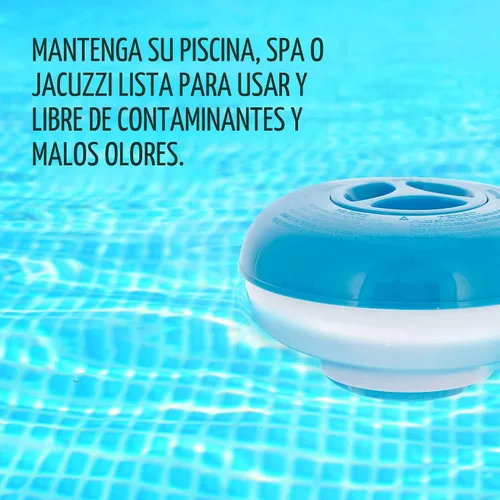 Miniatura 5 de U.S. Pool Supply Dispensador de tabletas químicas flotante para piscina y spa de 1 pulgada, dispensador de cloro y bromo, flotador plegable de 5