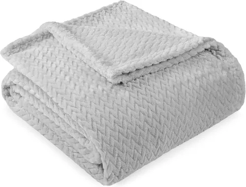 Miniatura 26 de PAVILIA - Manta de forro polar suave y sólida de color negro para sofá, mantas ligeras y mullidas y cálidas para cama, manta de franela mullida