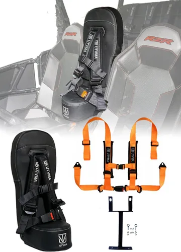 Miniatura 10 de UTVMA RZR 1000 y 900 (2014-2023) Asiento de seguridad con arnés de 4 puntos Asiento para niños Asiento de salto Todos los modelos