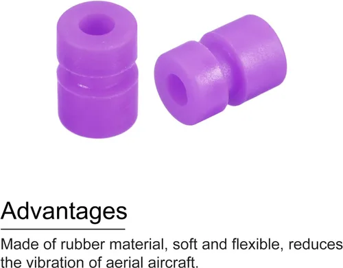 Miniatura 4 de MECCANIXITY Bolas de goma antivibración RC para control remoto F4 F7 controlador de vuelo M2x6.0.236 in bolas de absorción de impactos (púrpura)