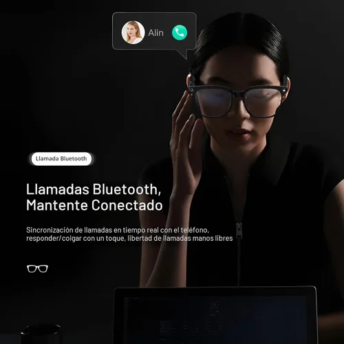 Miniatura 6 de Gafas inteligentes con cámara, 4K con audio Bluetooth gafas con cámara para hombres y mujeres, 8MP 32G HD, grabación de video oculta, compatible