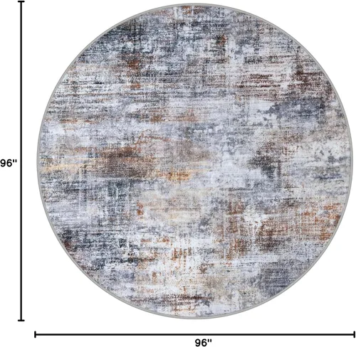 Miniatura 955 de IOHOUZE Alfombra abstracta lavable de 3 x 12 pies para pasillos, antideslizante para cocina, camino de entrada de lana sintética para interiores