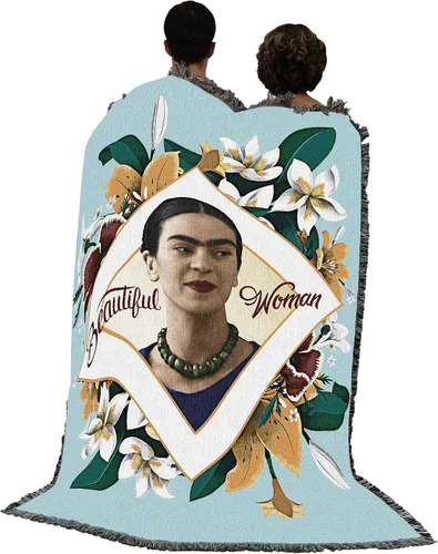 Miniatura 3 de Pure Country Weavers Frida Kahlo - Manta de mujer hermosa – Tapiz de regalo tejido de algodón – Fabricado en los Estados Unidos (72 x 54 pulgadas)