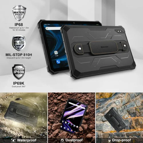 Miniatura 7 de Blackview Tablet resistente de 2.4k 10.36 pulgadas, Android 15 22000mAh Octa-core Tablet, 24GB (8+16) RAM+256GB ROM+1TB Expand, 48MP+16MP Cámara