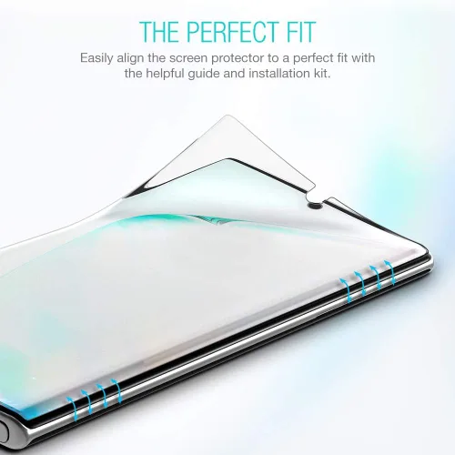 Miniatura 3 de XClear Paquete de 3 protectores de pantalla diseñados para Galaxy Note 10 Plus/Note 10 Plus 5G (2019) [compatibles con fundas] Película de TPU