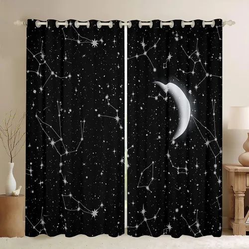 Miniatura 11 de Cortinas con teclas de piano, notas musicales, cortinas de ventana para niños, niñas, adolescentes, con patrón musical, cortinas de ventana
