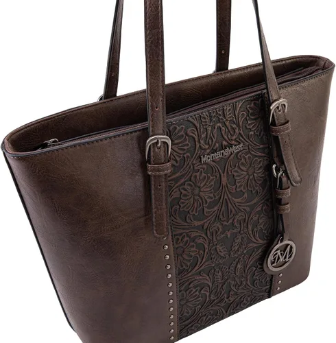 Miniatura 3 de Montana West Bolsa de mano para mujer, juego de bolso grande y bolsos de mano, colección en relieve, juego de 2 piezas