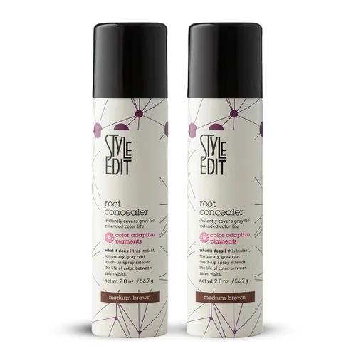 Miniatura 28 de Corrector de raíz marrón medio, spray de retoque para cabello castaño medio, cubre temporalmente el cabello gris, paquete de 1