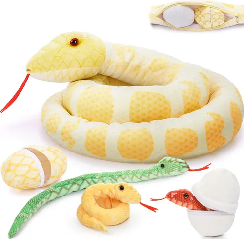 Miniatura 22 de Tezituor Juego de 5 lagartos de peluche realistas con bebés, 26.4 pulgadas, gran peluche de dragón barbudo, juguete de juguete para niños