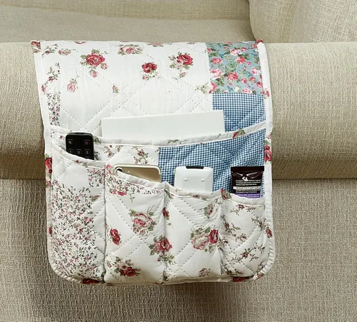 Miniatura 27 de Brilliant Sunshine - Organizador de apoyabrazos de sofá de terciopelo gris con 5 bolsillos, soporte antideslizante para sillón reclinable