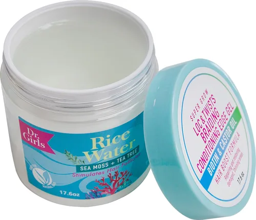 Miniatura 4 de Dr. Girls - Gel acondicionador para trenzas, 17.6 onzas, 48 horas de sujeción, extra mega sujeción (musgo marino + árbol de té)