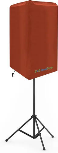 Funda para altavoz PA/DJ de 8 pulgadas, poliéster 420D marrón con revestimiento UV50 plateado, resistente al agua, bolsa protectora para altavoces