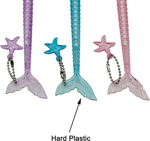 Miniatura 4 de Maydahui 24 bolígrafos novedosos (12 bolígrafos retráctiles de diamante grande + 12 bolígrafos de gel de sirena para niñas, mujeres y estudiantes)