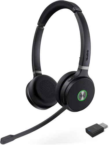 Miniatura 10 de Yealink WH62 Dual UC DECT Auriculares inalámbricos, 525 pies de largo alcance, auriculares de trabajo con base, 2 micrófonos con cancelación