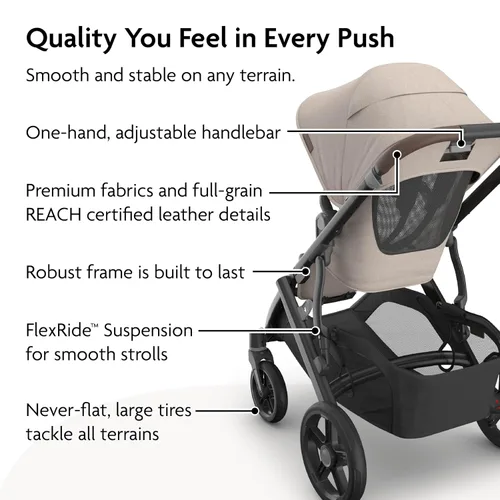 Miniatura 5 de UPPAbaby Vista V3 Cochecito convertible individual a doble para bebé y niño pequeño, más de 30 configuraciones, compatible con asiento de automóvil