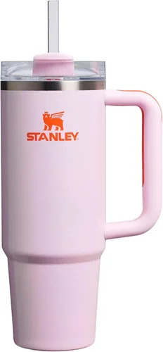 Miniatura 201 de Stanley Quencher H2.0 - Vaso de acero inoxidable con asa, pajilla y tapa FlowState giratoria de 3 posiciones; aislamiento térmico, sin BPA; apto