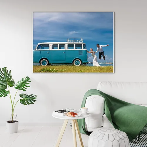 Miniatura 6 de Dargr Arte de pared personalizado desde tu teléfono, impresiones en lienzo personalizadas para familia, vacaciones, festivales, póster enmarcado