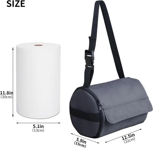 Miniatura 2 de Soporte de papel higiénico colgante para acampar, cocina, impermeable, organizador de papel higiénico para automóvil, baño, protector de papel 2-Gris