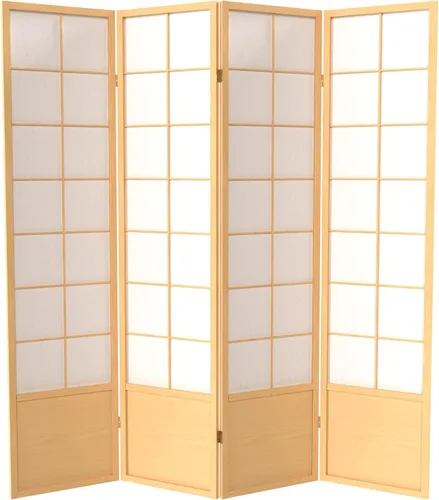 Miniatura 19 de Red Lantern Pantalla Zen Shoji de 5.9 ft de altura - Miel - 3 paneles