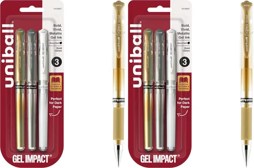 Miniatura 8 de Uniball Spectrum - Bolígrafos de gel retráctiles, punta media (0.028 in), tinta negra, paquete de 12 Negro