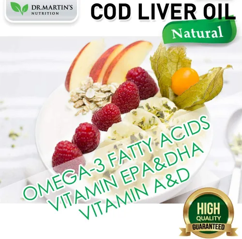 Miniatura 6 de Aceite de hígado de Bacalao sin eructos 100 cápsulas blandas Fuente natural de ácidos grasos Omega 3 EPA y DHA Vitamina A y D Apoya la salud