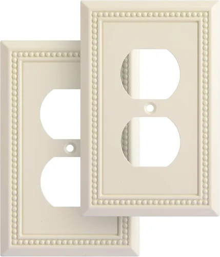 Miniatura 47 de Henne Bery Sunken Pearls - Placa de interruptor/placa de pared y cubierta de salida (decorador individual, 2 unidades, negro mate)