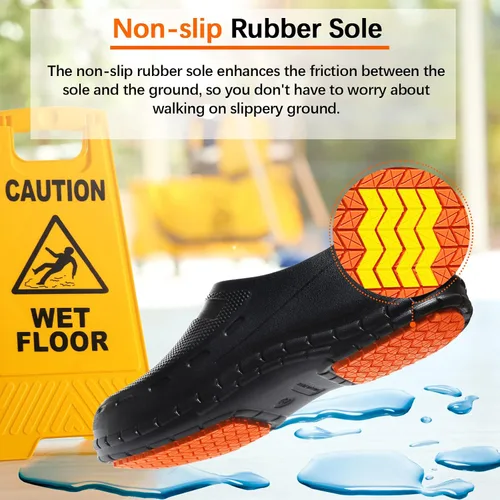 Miniatura 3 de Zapatos de chef para hombre, zapatos para cocina, zapatos de trabajo antideslizantes para mujer, zuecos cómodos para enfermera, zapatos de cocodrilo
