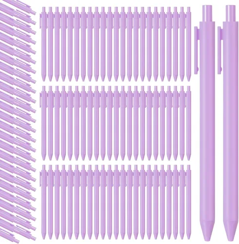 Miniatura 8 de Teling 100 bolígrafos retráctiles, cómodos, bonitos, elegantes, de escritura en punta media de 0.039 pulgadas para suministros de oficina
