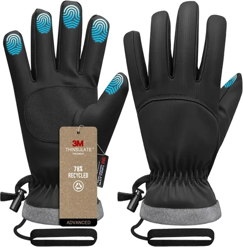 Guantes de esquí impermeables de invierno para niños, hombres y mujeres, guantes perfectos para clima frío para ciclismo, conducción, correr