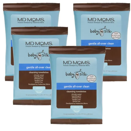 Miniatura 6 de MD Moms - Toallitas para bebé (bolsa de viaje de 12 unidades) – Toallas de limpieza hipoalergénicas aprobadas por eczema sensible para pieles