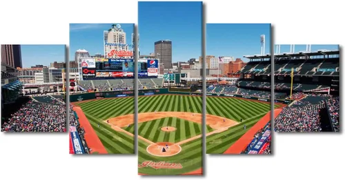 Miniatura 64 de Arte para pared, lienzo para estadio deportivo, arte para pared, diseño de campo de Wrigley en Chicago, pinturas de Chicago, impresiones sobre