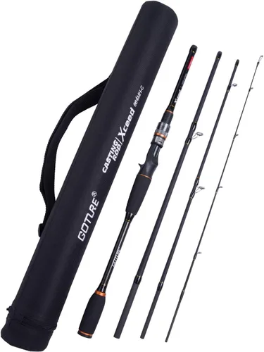 Miniatura 12 de Goture Cañas de Pescar de Viaje, Caña de Pescar de 4 Piezas con Estuche/Bolsa, Caña de Casting/Spinning, Caña Baitcasting Ultraligera de 7 Pies