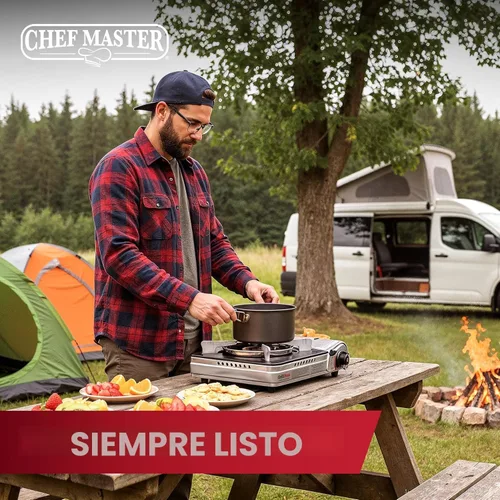 Miniatura 2 de Grill Boss - Estufa portátil de combustible doble, estufas de butano y propano de combustible dual, estufa de campamento de butano de 12 K BTU