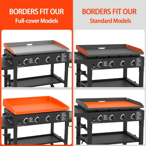 Miniatura 9 de Alfombrilla de silicona para parrilla de 36 pulgadas para Blackstone: Accesorios para parrilla, cubierta superior plana, protección de grado