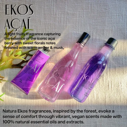 Miniatura 2 de natura - Ekos Açaí Body Mist Frescor - Fragancia refrescante con notas de açaí, piña, peonía, almizcle y ámbar - Perfume brasileño tropical