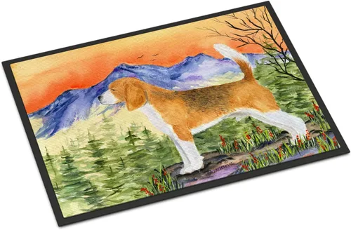 Caroline's Treasures SS8615JMAT - Felpudo Beagle de 24 x 36 pulgadas, para interiores y exteriores, para entrada, antideslizante, lavable, pelo