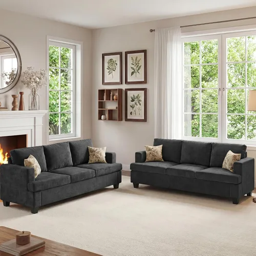 Miniatura 17 de Apicizon Cloud Couches Juegos de Muebles para Sala de Estar, Juego de Sofá Loveseat de 2 Plazas y Sofá de 3 Plazas para Dormitorio, Cómodo Sofá Cama