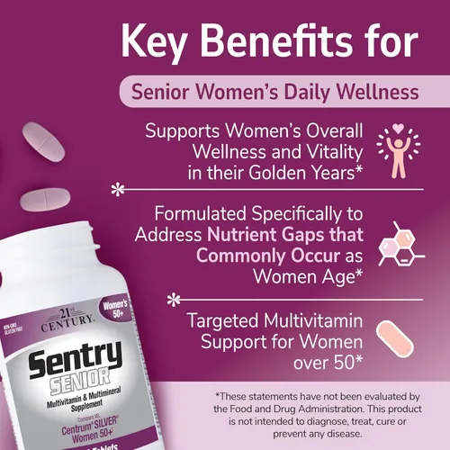 Miniatura 2 de 21st Century Sentry Senior Women 50 Plus Tablets, 100 unidades (27542)