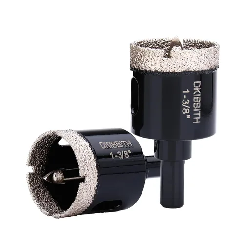 Miniatura 34 de DKIBBITH Juego de brocas de diamante de 5/8" con broca piloto - Paquete de 2 brocas de diamante de 5/8" con punta de diamante para agujeros