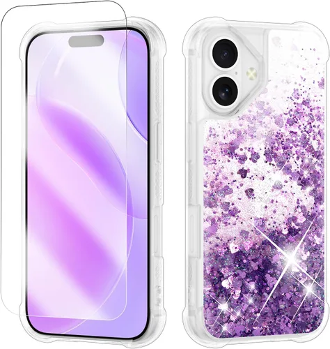 Miniatura 12 de Funda con purpurina para Samsung Z Flip 3, a prueba de golpes, funda de TPU transparente con purpurina líquida para Samsung Z Flip 3 para mujer