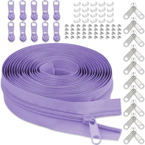 Miniatura 27 de Cinta de cremallera de nailon #5 para costura: YZSFIRM 10 yardas blancas por The Yard Cremalleras de bobina de nailon para manualidades de costura