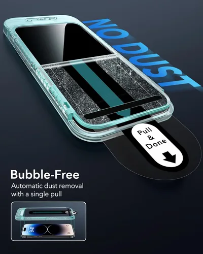 Miniatura 5 de ESR Paquete de 3 para iPhone 14 Pro Protector de Pantalla de Privacidad, Protector de Pantalla de Privacidad de Vidrio Templado Anti-espía