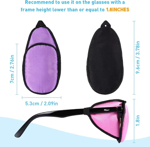 Miniatura 4 de Nuanchu 6 parches de seda para ojos para adultos, niños, hombres, mujeres, ambliopía de ojo perezoso, parches suaves para ojos izquierdos o derechos